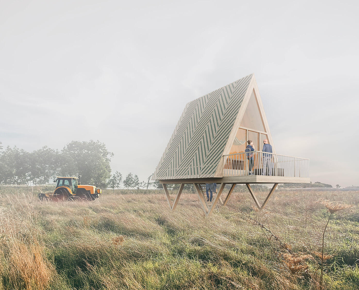 ® Conception YAP ARCHITECTURE, visualisation ERGØN & WØLF Creative Studio hébergement insolite